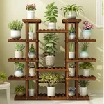 Wood Plant Stand Multiple Lots Flower Pots Display Rack Shelf Outdoor Deck Patio. Fixed Price $46.93.