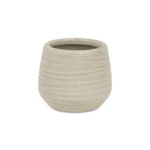 Cheungs Fairloam Round Curved Wave Lined Pot Small White. Fixed Price $25.63.