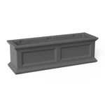Mayne Fairfield 3FT Traditional Plastic Window Box Graphite Gray. Fixed Price $140.39.