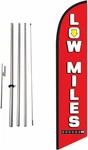 Low Miles Advertising Feather Banner Swooper Flag Sign With Pole Kit And.... Fixed Price $59.99.