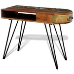 Desk Computer Home Office With Iron Legs Solid Wood Reclaimed Vidaxl. Fixed Price $304.99.