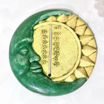 Ceramic Sun Moon Wall Thermometer Celestial Garden Decor Indoor Outdoor F/c. Fixed Price $33.99.