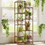 Bamworld Plant Stand Indoor Outdoor 9 Tier Tall Large Wood Shelf Multi .... Fixed Price $38.40.