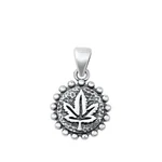 Sterling Silver Pot Leaf Pendant Cannabis Nature Marijuana Border Charm 925 New. Fixed Price $21.79.
