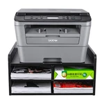 Pag 3-TIER Desktop Printer Stand With Storage, Paper Holder Rack, Black Wood. Fixed Price $67.48.