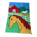 Horse Barnyard Themed Outdoor Garden Flag By Evergreen Enterprises 27.5" X 40". Fixed Price $16.00.