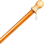 56" Solid Wood Flag Pole With Holder And Anti-wrap Tube For 3'X5' Estate. Fixed Price $37.99.