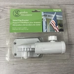 Rain Shine Metal Flag Bracket 0185738 White Outdoor House Holder Wall Mount. Fixed Price $6.77.