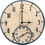 Taylor By Sea Poly Resin Indoor And Outdoor Clock Thermometer, 14 Inches. Fixed Price $47.99.