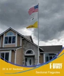 25' & 30' Delta Sectional Flag Pole (silver). Fixed Price $233.97.