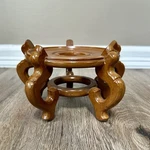 Chinese Wooden Five-legged Pedestal Stand For Oriental Ginger Jar Planter. Fixed Price $16.00.