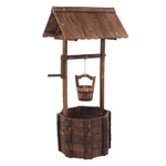 Garden Wooden Wishing Well Planter Flower Bucket Lawn Patio Yard Lovely Decor. Fixed Price $54.99.