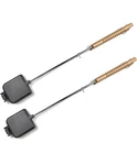 Hawok Cast Iron Square Pie With Stainless Steel Wooden Handle Set Of 2. Fixed Price $26.99.