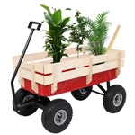 97X43X78CM Garden Iron Wood Four Wheel Wagon. Fixed Price $70.00.