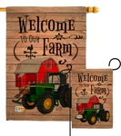 Welcome Our Southern Green Tractor Farmer Barn Garden House Yard Flag. Fixed Price $23.95.