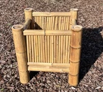 Vintage Rattan Bamboo Stand Planter Crate Boho See Pics For Measurements. Fixed Price $79.99.