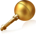 Ball Topper Ornament - Replacement, Gold Aluminum Anodize. Fixed Price $20.99.