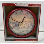 Thomas Kinkade Christmas Carol Clock The Lights Of Home Red Mark Feldstein. Fixed Price $24.95.