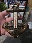 Boat Anchor Thermometer Temperature Gauge Wooden Indoor Nautical Almeida & Son. Fixed Price $9.75.
