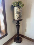 Vintage Pedestal Statue/plant Stand Turned Wood Original Finish Farmhouse. Fixed Price $165.00.