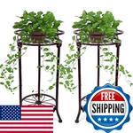 Yhijurs Pack Metal Plant Stand Indoor OUTDOOR,2 Tiers 20.3INCH Tall. Fixed Price $60.90.