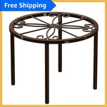 Sturdy Round Plant Rack - 60 Lbs Capacity, Perfect For Indoor & Outdoor Displays. Fixed Price $27.99.