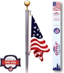 Heavy Duty 17 Ft Defender Inground Flag Pole Kit - Dual Holder, Usa Made. Fixed Price $317.99.