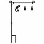 Hoosun Garden Flag Stand,premium Holder Pole Metal Black. Fixed Price $12.13.