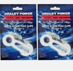 Packs FC2 Valley Forge White Nylon Flag Snap Clips Prevents Clanging Pole. Fixed Price $5.98.