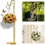 76" Outdoor Plant Stand & Wind Chime Hanr With Heavy Duty Base,. Fixed Price $74.19.