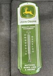 Nice John Deere Green Farm Tractor Embossed Metal Thermometer Sign Barn 18. Fixed Price $20.00.