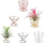 6X Air Plant Holder Metal Wire Stand Geometric Tillandsia Display Makeup Sponge. Fixed Price $13.18.