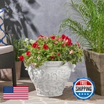 Christopher Knight Home Armis Round Concrete Planter Indoor Outdoor Garden. Fixed Price $169.99.
