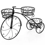 Tricycle Plant Stand Iron Flower Pot Cart Holder Parisian Style Displaying. Fixed Price $114.18.
