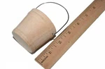 10- 1-7/8" Tall Bucket With Wire Handle Wooden Pail Miniature Craft. Fixed Price $27.99.