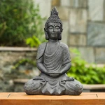 Luxenhome Large Buddha Statue Outdoor And Indoor, 22" Fiber Stone Meditating. Fixed Price $77.27.