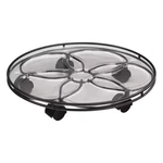 Vigoro Plant Caddy 17IN Black Metal Rolling Stand With Wheels Indoor Outdoor. Fixed Price $44.41.