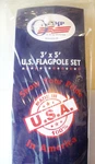 Olympus 3' X 5 6' Flag Pole Set - American Eagle House Bracket Complete. Fixed Price $9.95.