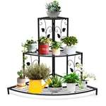 Costway 3 Tier Corner Metal Flower Rack Floral Plant Stand Stair Display Ladder. Fixed Price $74.99.