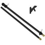 5FT Wooden Flag Pole Kit Black & Bracket Premium Quality. Fixed Price $27.76.