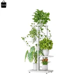Stylish 4-TIER Plant Display Stand Holds 5 Pots Easy Assembly & Space-saving. Fixed Price $39.89.