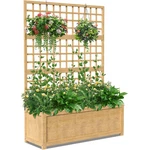 Docred Wooden Raised Garden Bed Vegetable Planter Grid Box With Climbing Trellis. Fixed Price $128.99.