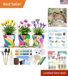 Kids Gardening Set Paint And Plant Flower Kit With 3 Pots, Gar.... Fixed Price $30.06.