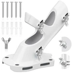 Flag Pole Bracket For House, Reeron 2-POSITIONS Metal 1" WHITE-1 Pack. Fixed Price $17.35.