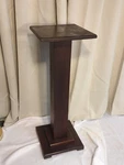 Antique Vtg Wood Plant Stand Side Table Large Lamp Square Base & Top 36X12. Fixed Price $129.98.