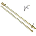 5FT Wooden Flag Pole Kit Light & Bracket Premium Quality. Fixed Price $22.88.