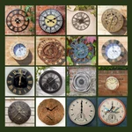 Garden Wall Clock Thermometer Indoor/outdoor Large Classic Metal Resin Modern. Fixed Price $28.20.