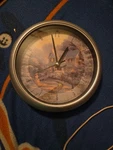 Vintage 2004 Mark Feldstein Thomas Kinkade Night Before Christmas Clock Silver. Fixed Price $7.99.