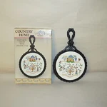 Country Home Cast Iron Trivet With Ceramic Tile By Carlton Glass Nib. Fixed Price $24.95.