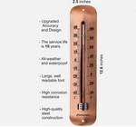 Termofly 12.2 Inches New Premium Steel Indoor/outdoor Weather Thermometer. Fixed Price $29.99.